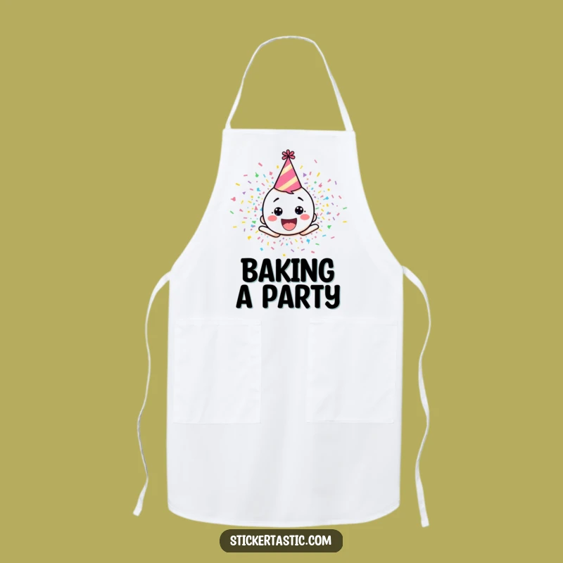 Funny Confetti Character Apron - Cook Up Fun and Festive Meals