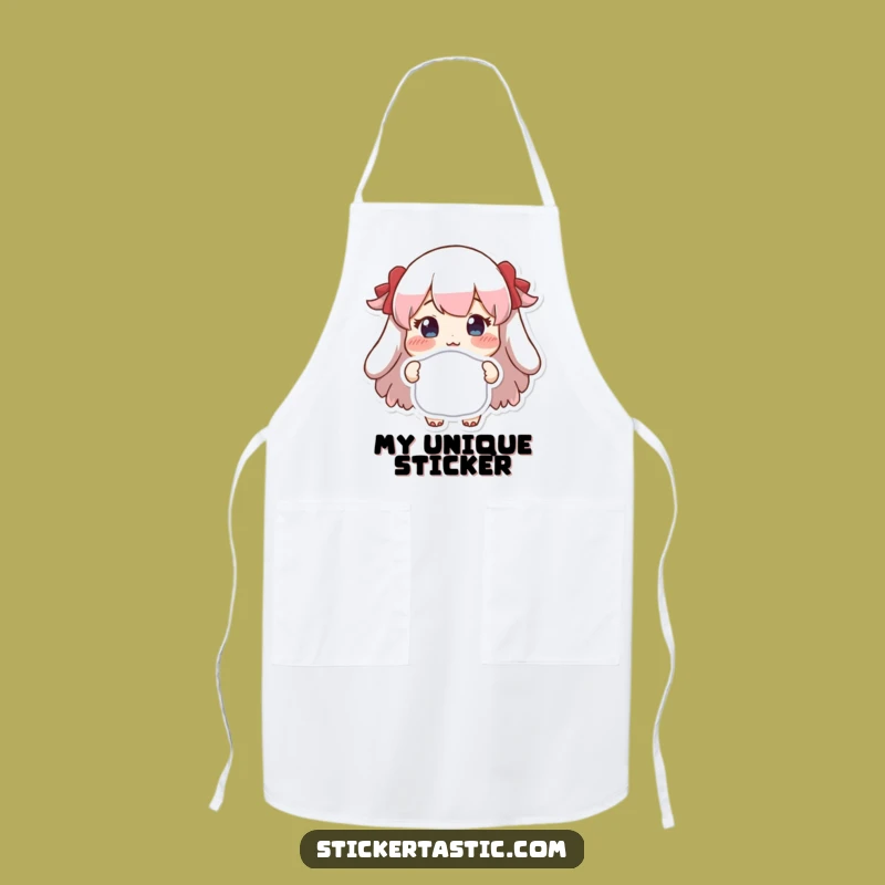 Funny Proud Sticker Display Apron - Cook with Joyful Sticker Flair
