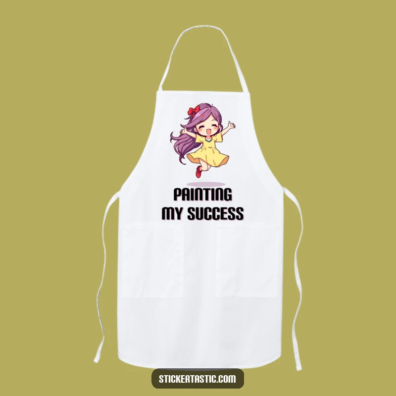 Funny Dancer Apron: Vibrant Color Art - Kitchen Fun Gift!