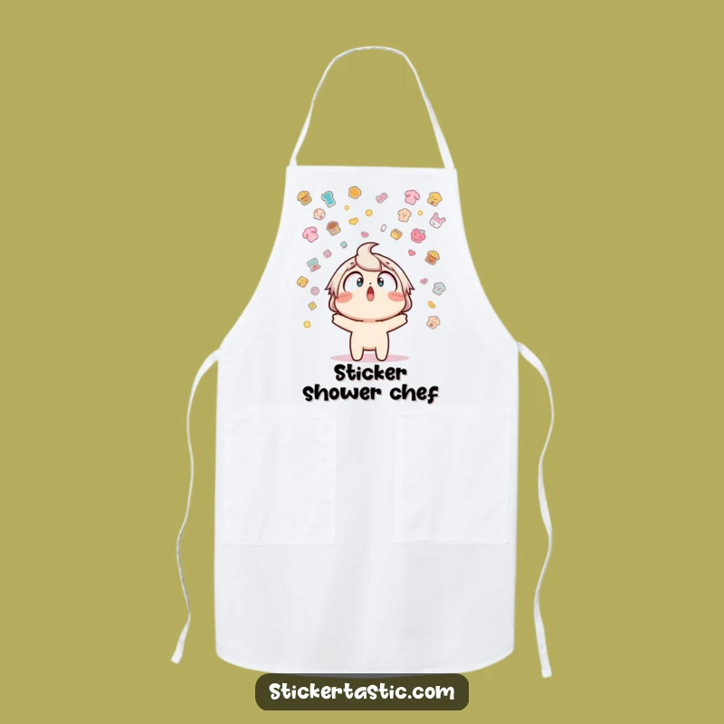 Funny Sticker Shower Apron - Cook Up Laughs with This Hilarious Kitchen Wear