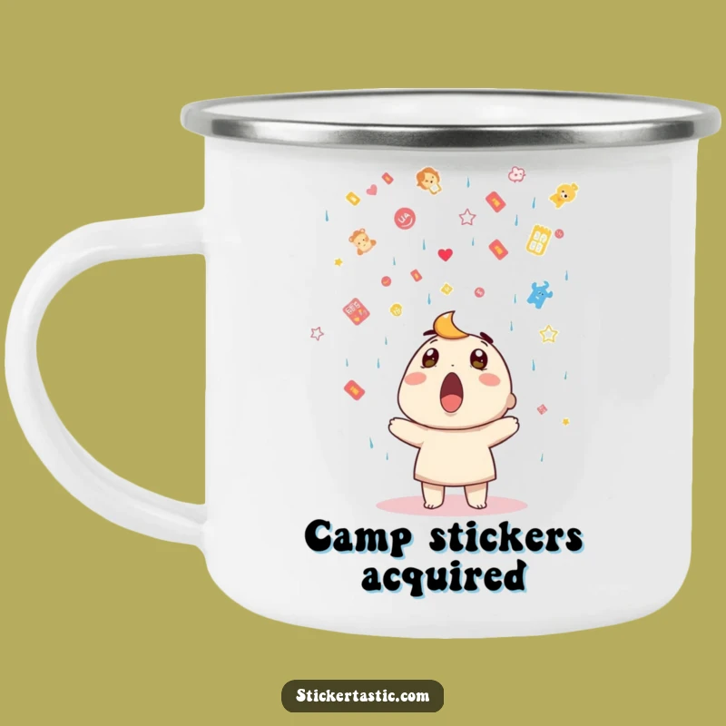 Funny Sticker Shower Camping Mug: Adventure-Ready Hilarious Surprise Cup, Perfect Funny Gift
