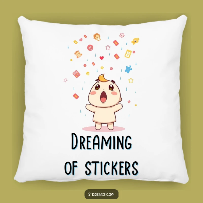 Funny Sticker Shower Pillow: Cozy & Hilarious Surprise Decor, Perfect Funny Gift