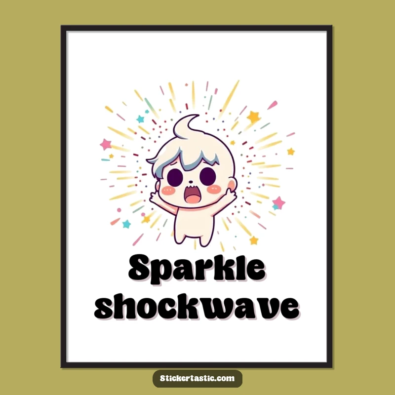 Funny Glitter Bomb Digital Art - Instant Surprise for Your Walls