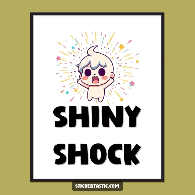 Funny Glitter Bomb Explosion Poster - Art That Sparkles with Humor
