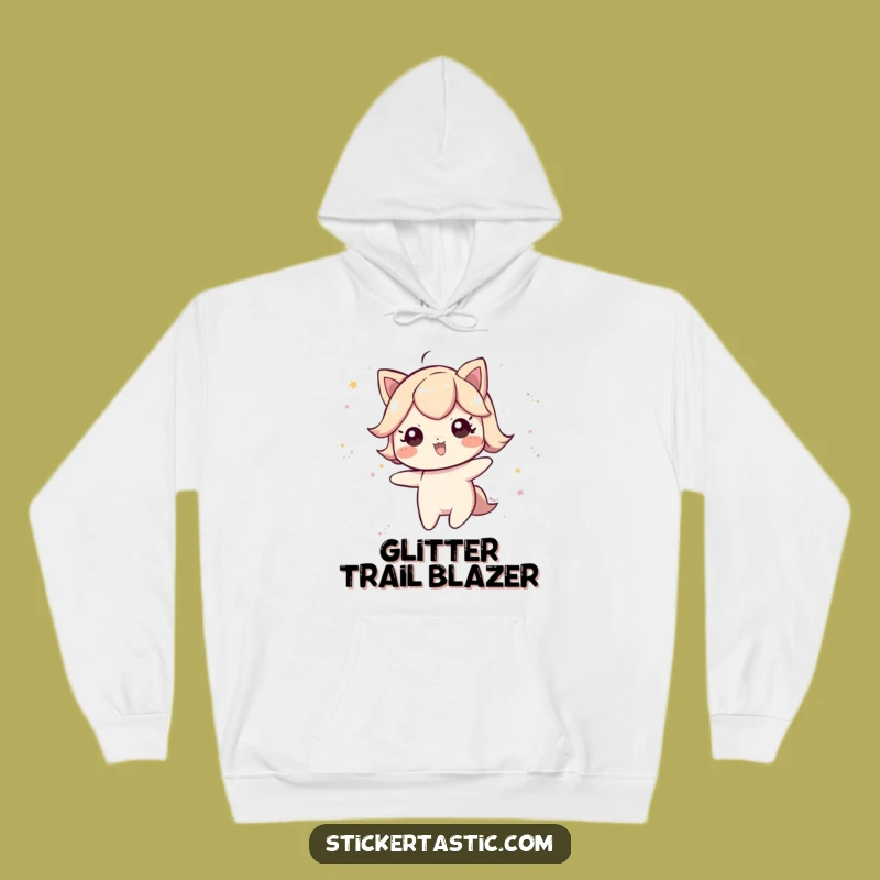 Cozy Funny Glitter Trail Hoodie: Magical Comfort Design, Ultimate Funny Gift for Whimsical Souls