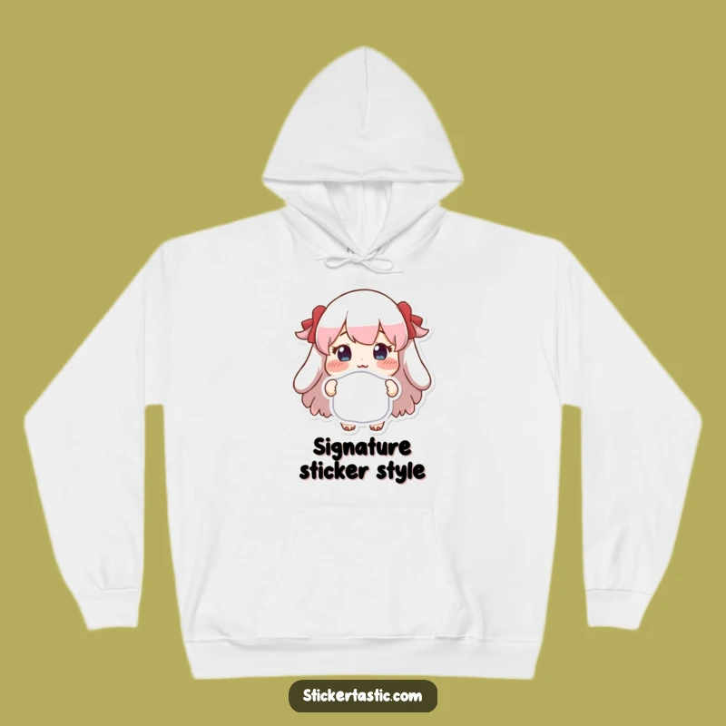 Cozy Funny Proud Sticker Display Hoodie - Stay Warm with Sticker Joy