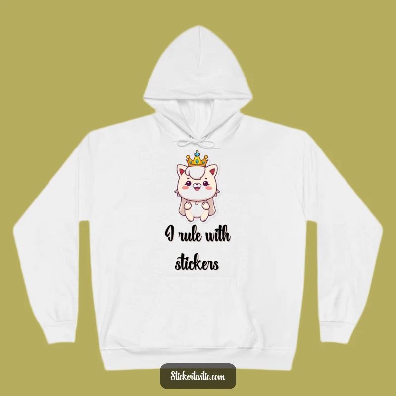 Funny Royal Sticker Hoodie: Cozy Up Like Royalty