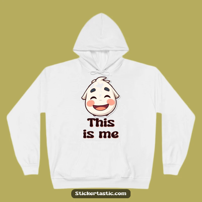 Cozy Funny Eyebrows Sticker Hoodie: Warm and Hilarious Gift!