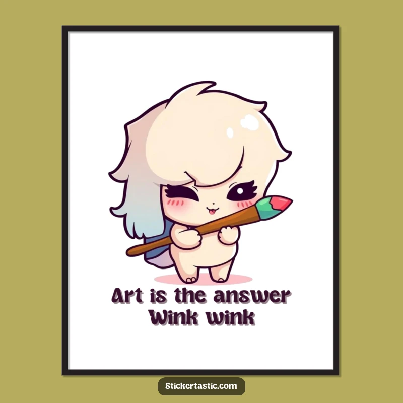 Free Printable Rainbow Painter Art - Funny Downloadable Decor for Creative Spaces