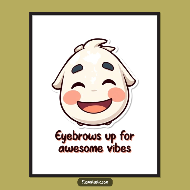 Add personality to your space with this free printable wall art, featuring a cool sticker character with a mischievous eyebrow wiggle. Print at home for instant quirky decor.