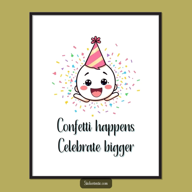 Free Printable Confetti Character Art - Funny Downloadable Decor for Your Space