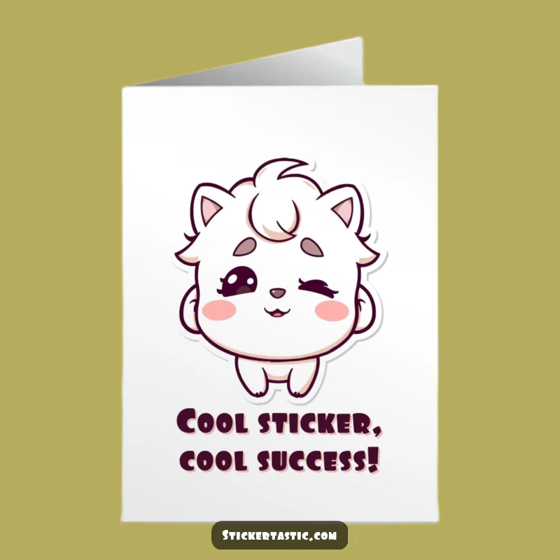 Funny Free Printable Congrats Card: Playful Sticker Wink Celebratory Gift