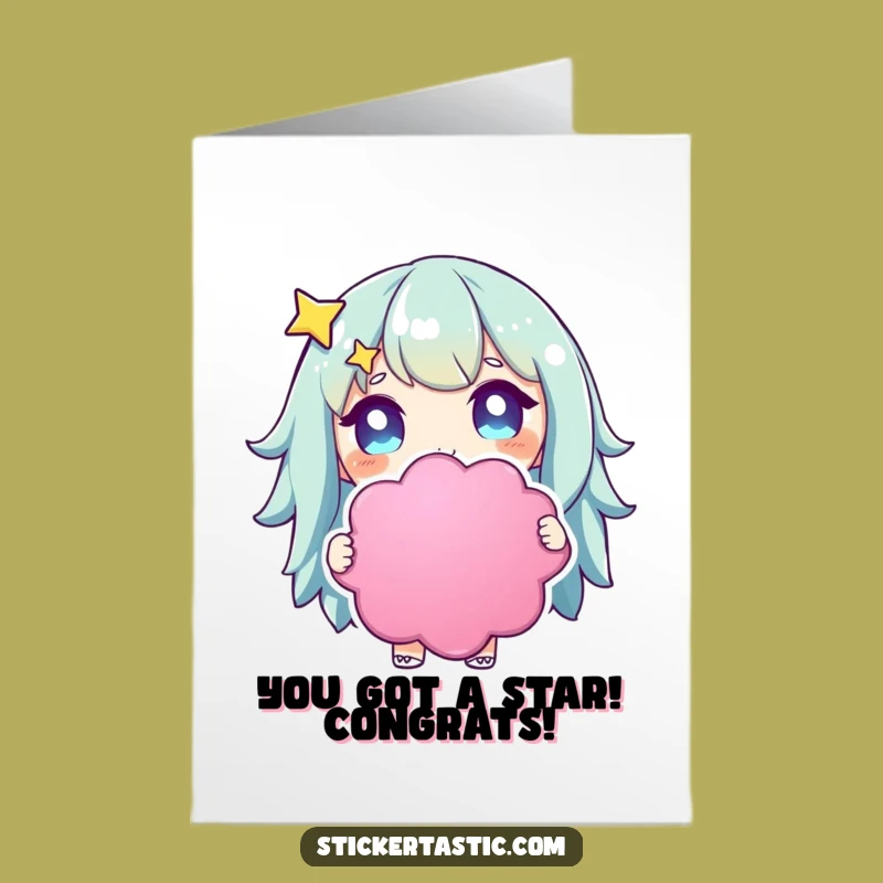 Free Printable Congrats Card: Starry Eyes, Humorous Downloadable for Achievements