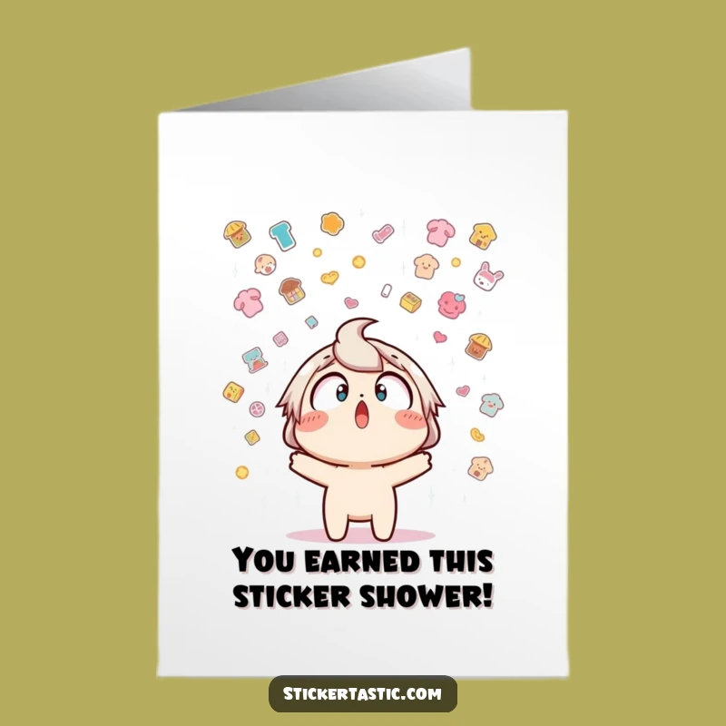 Funny Free Printable Congrats Card: Sticker Downpour Surprise Celebratory Gift