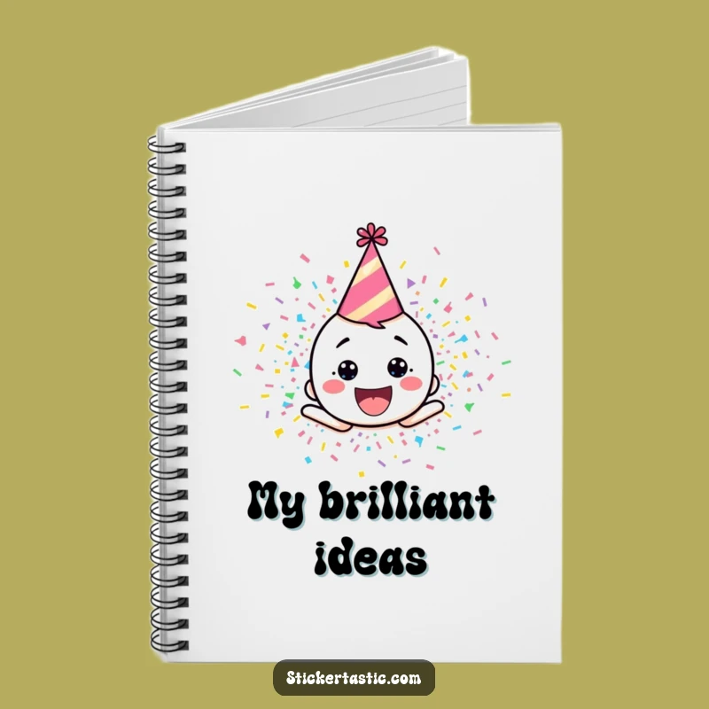 Funny Confetti Explosion Notebook - Capture Ideas with a Celebratory Flair
