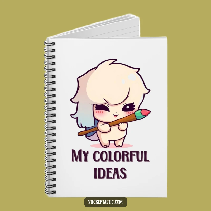 Funny Winking Artist Notebook - Jot Down Ideas with Creative Flair