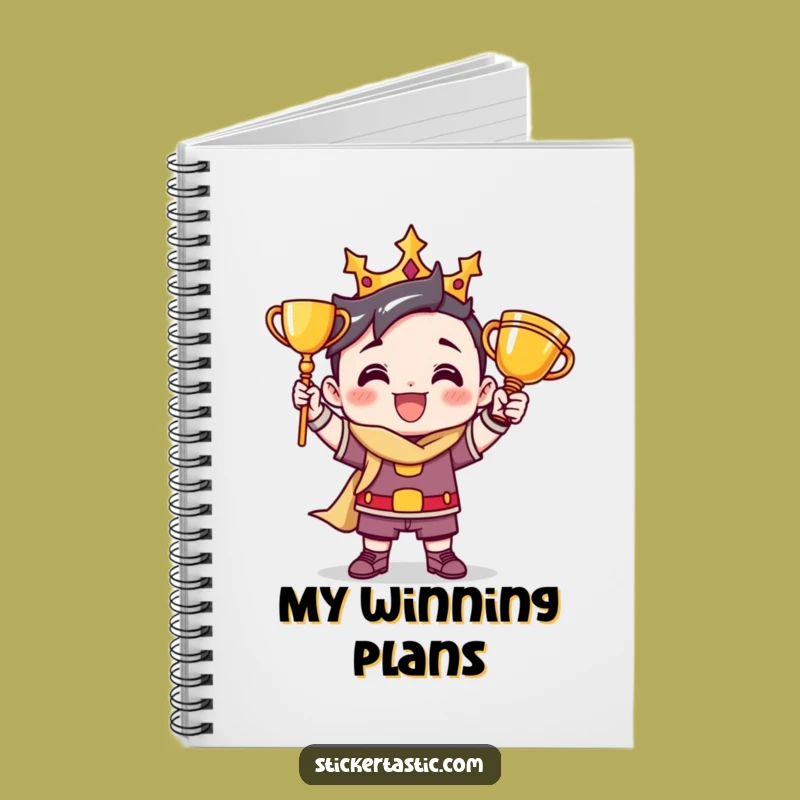 Funny Trophy Winner Notebook - Record Your Victories in Style