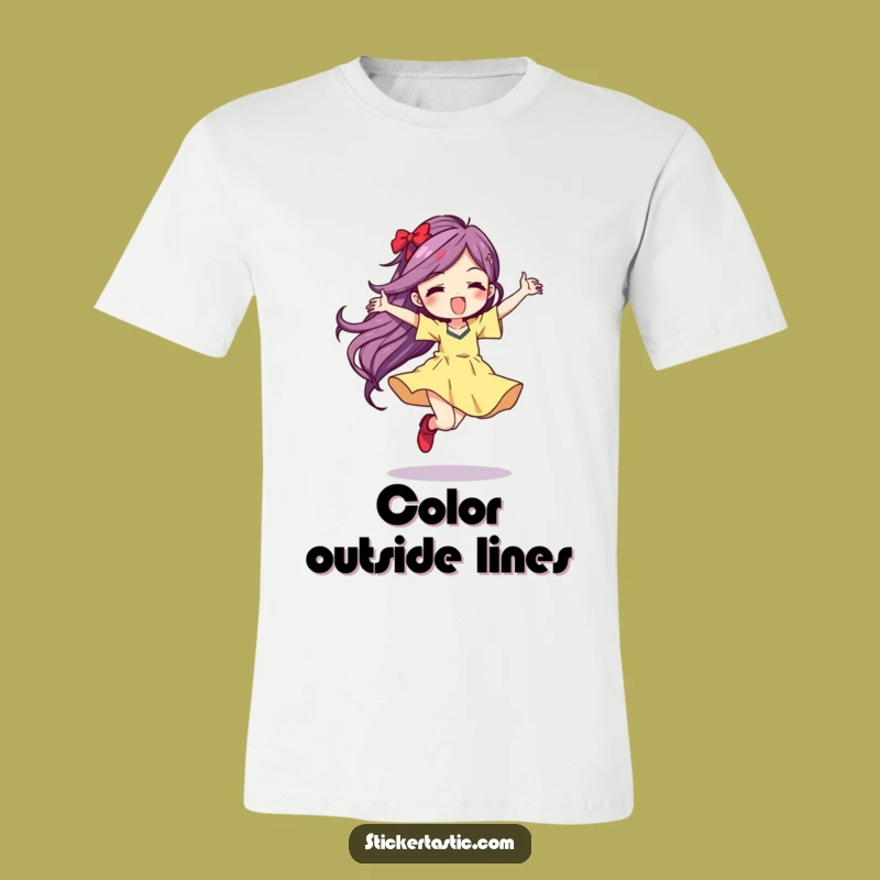 Funny Wild Dancer T-Shirt: Vibrant Color Streak Tee - Comfy & Fun