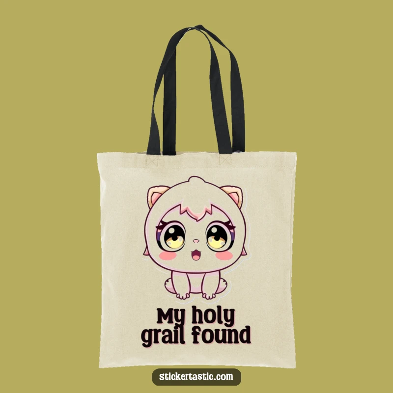 Funny Awe Sticker Tote Bag: Carry Your Treasures with Joy