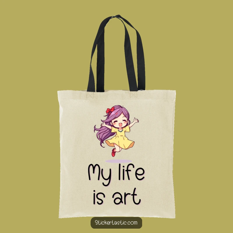 Funny Vibrant Dancer Tote Bag: Color Splash Art - Practical Fun Gift!